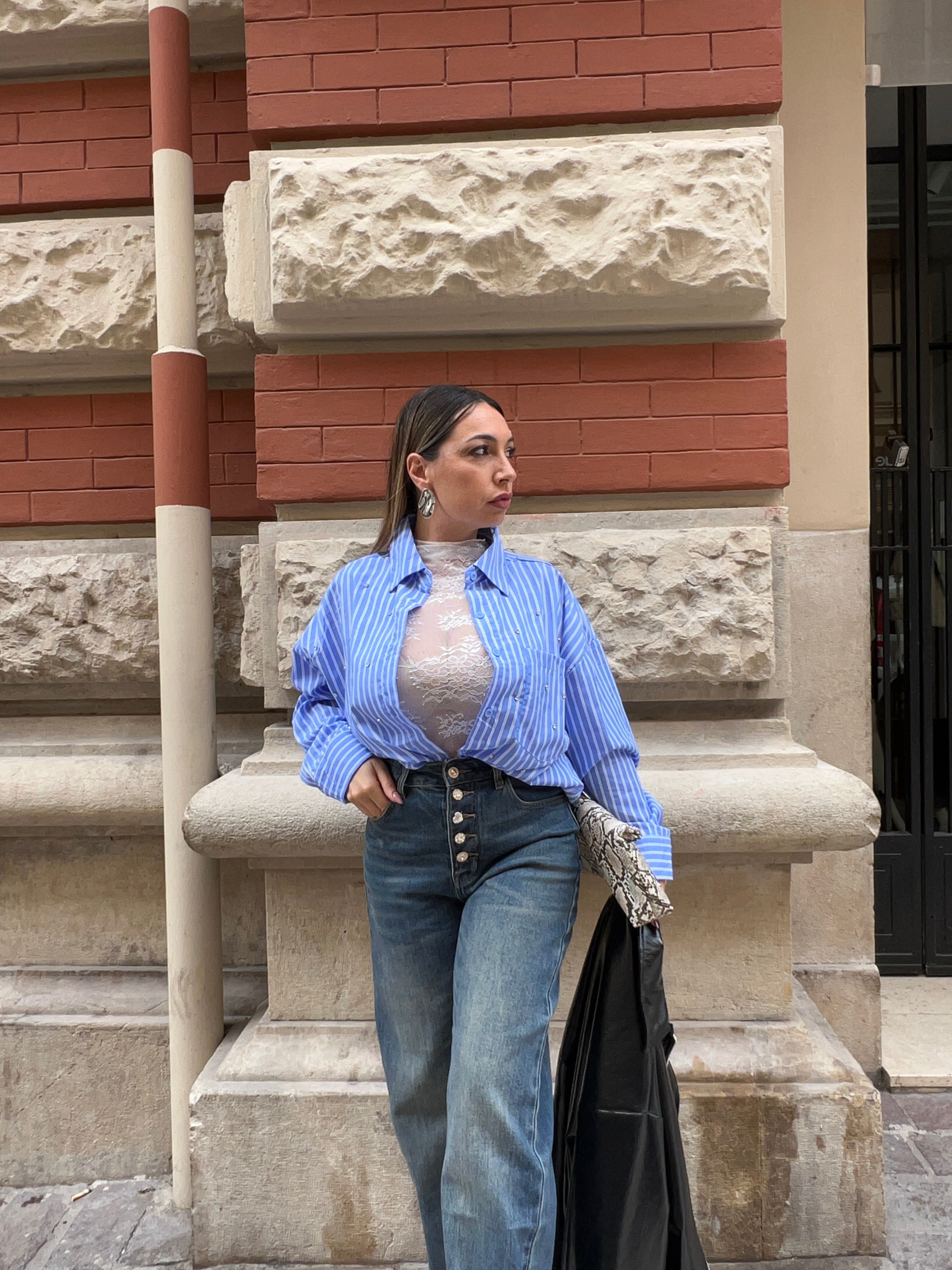 Camicia perlé