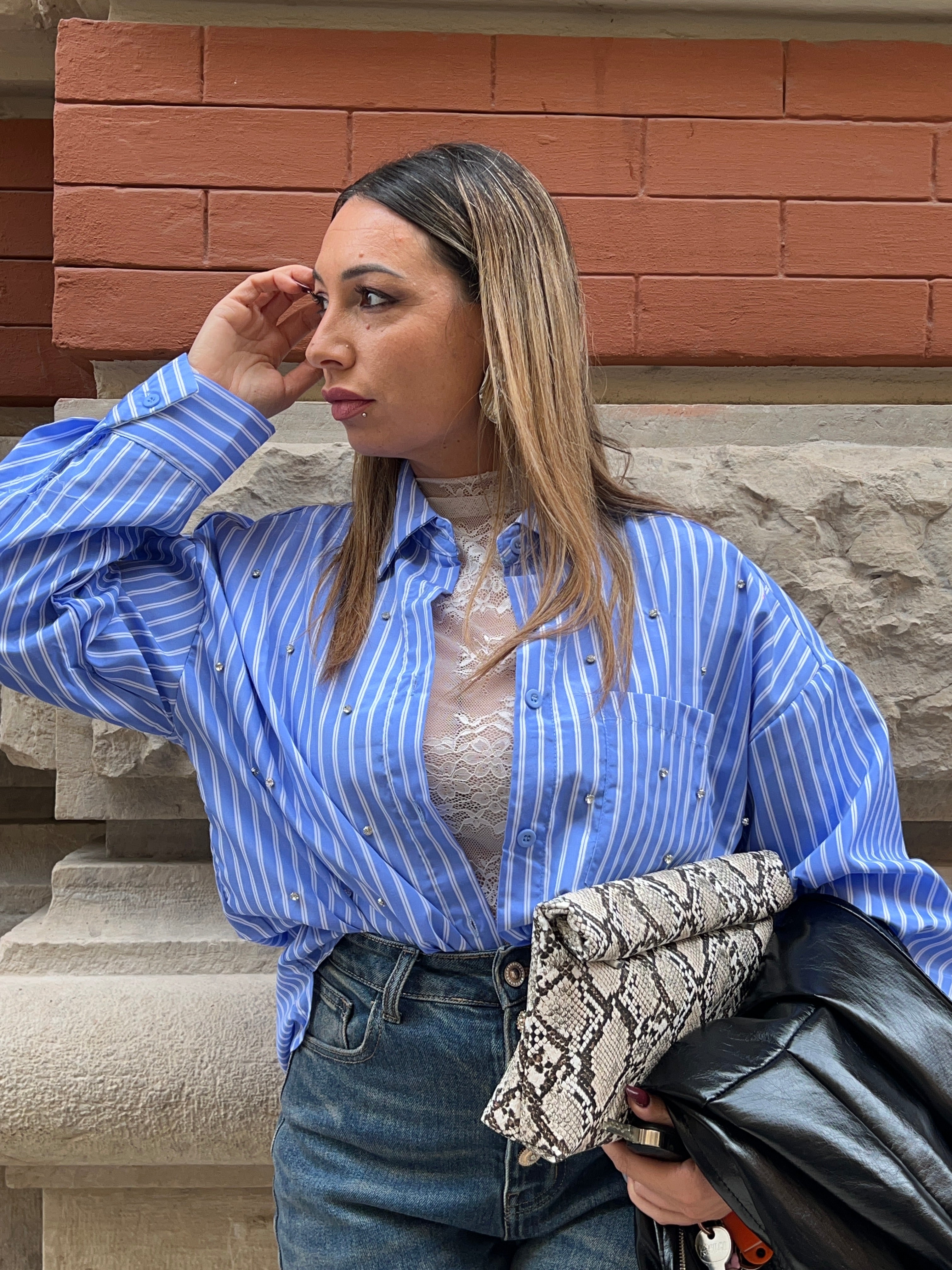 Camicia perlé