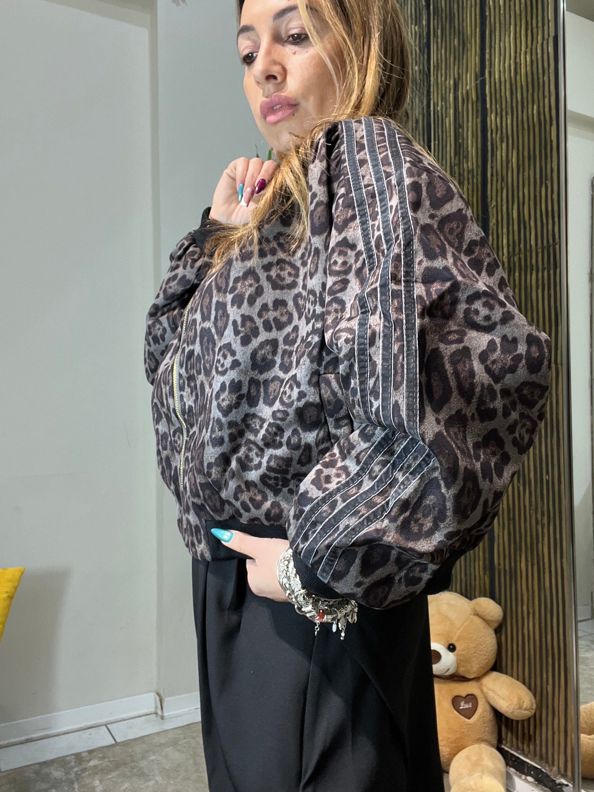 Leopard Glam Bomber